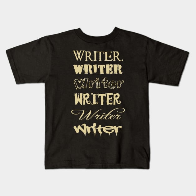 Writer Styles Kids T-Shirt by letnothingstopyou